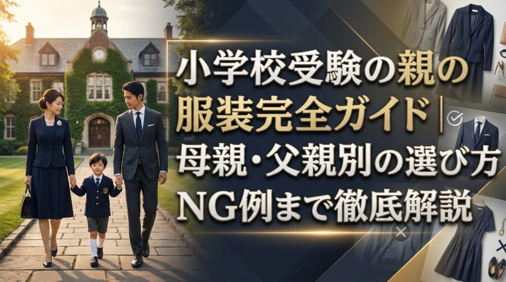 小学校受験の親の服装完全ガイド｜母親・父親別の選び方からNG例まで徹底解説