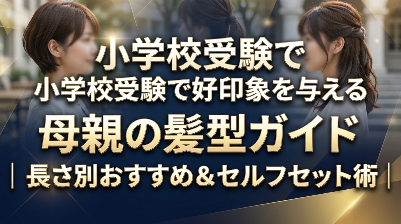 小学校受験で好印象を与える母親の髪型ガイド|長さ別おすすめ&セルフセット術