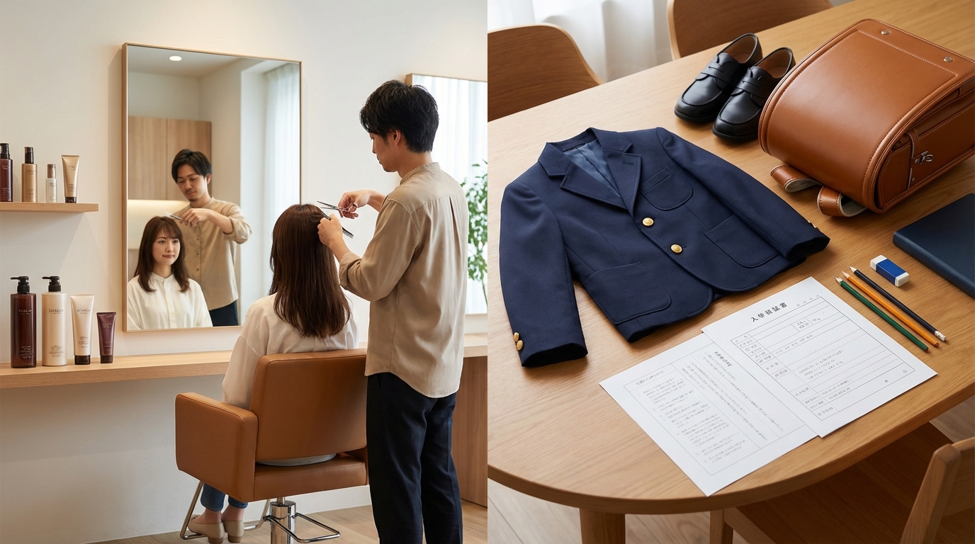 美容院でのオーダー方法と小学校受験向けアイテムの選び方