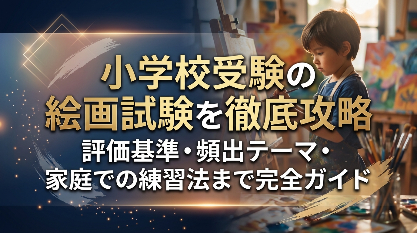 小学校受験の絵画試験を徹底攻略|評価基準・頻出テーマ・家庭での練習法まで完全ガイド