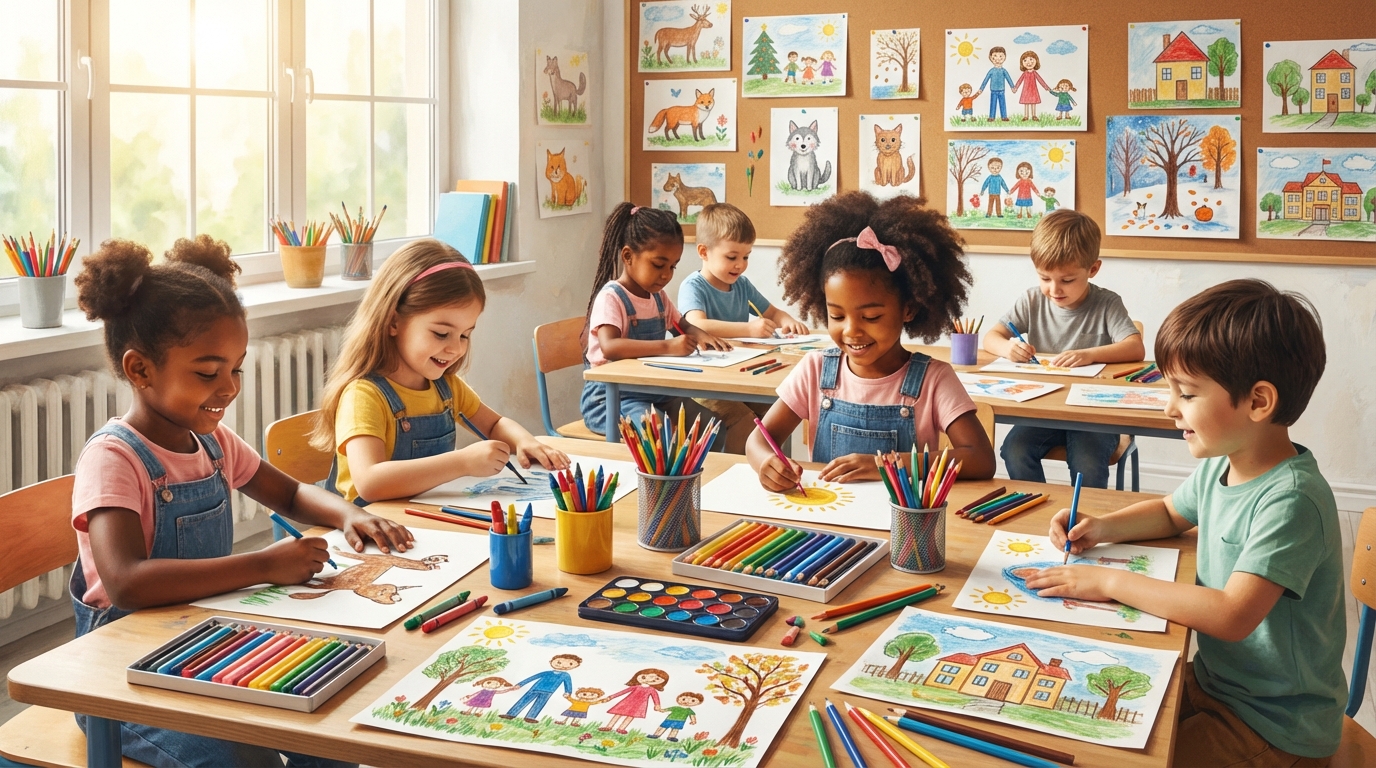 小学校受験の絵画で頻出するテーマ20選と学校タイプ別傾向