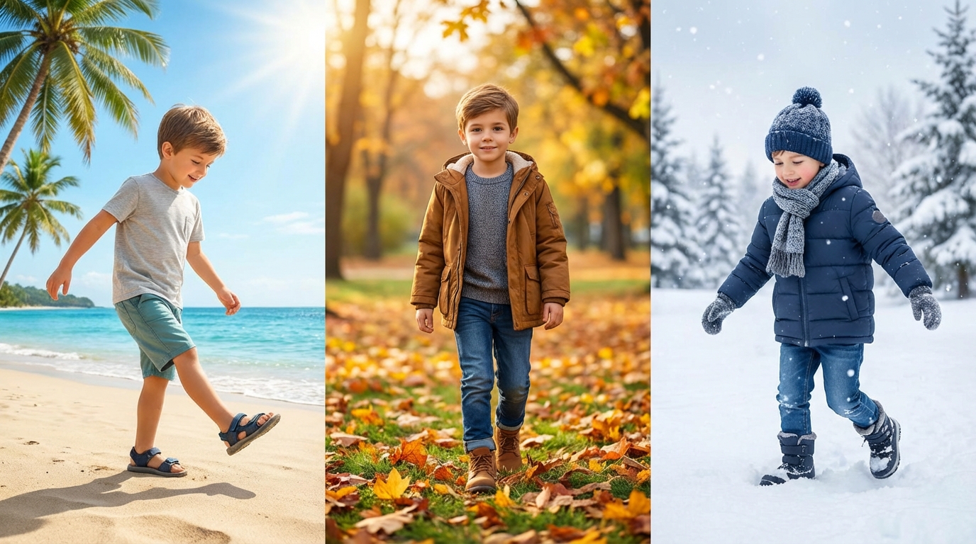季節別の服装ポイント｜夏・秋・冬の男の子コーデ