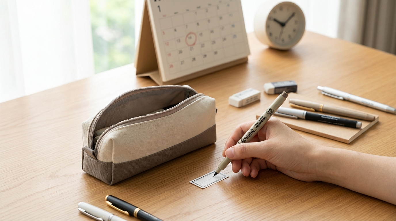 筆箱の名前の書き方と準備のタイミング