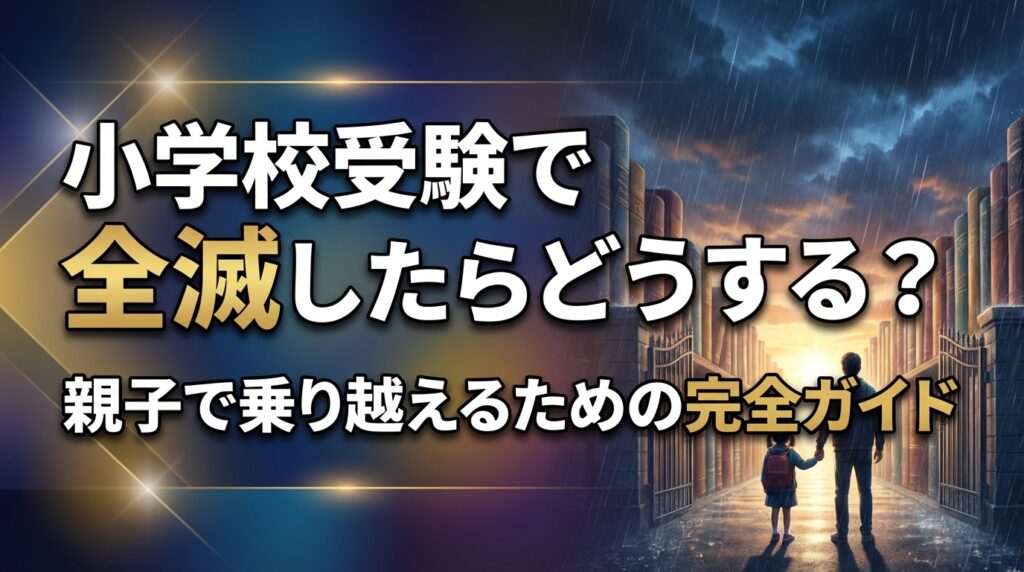 小学校受験で全滅したらどうする？親子で乗り越えるための完全ガイド
