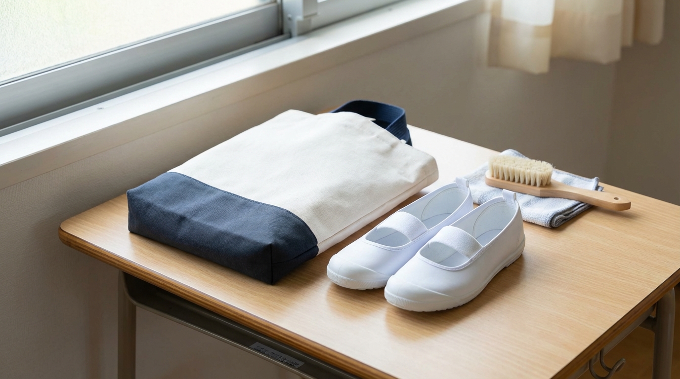 受験当日までにやっておくべき上履き入れの準備