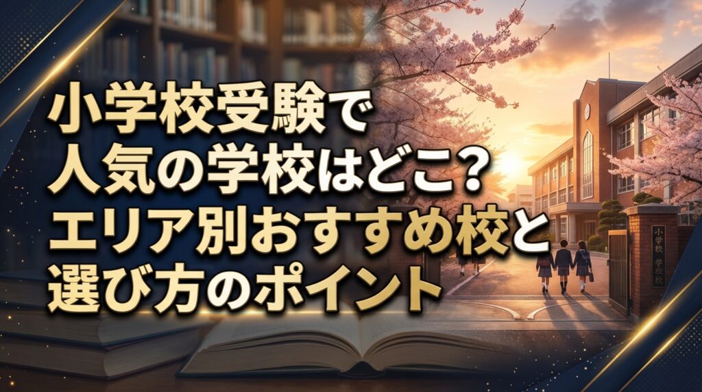 小学校受験で人気の学校はどこ？エリア別おすすめ校と選び方のポイント