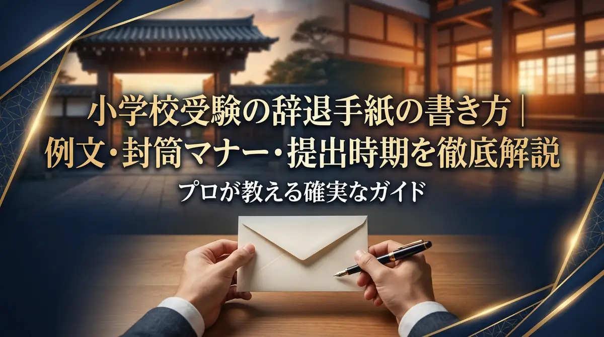 小学校受験の辞退手紙の書き方|例文・封筒マナー・提出時期を徹底解説