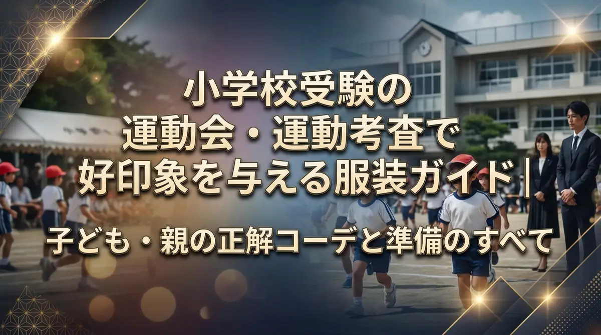 小学校受験の運動会・運動考査で好印象を与える服装ガイド|子ども・親の正解コーデと準備のすべて