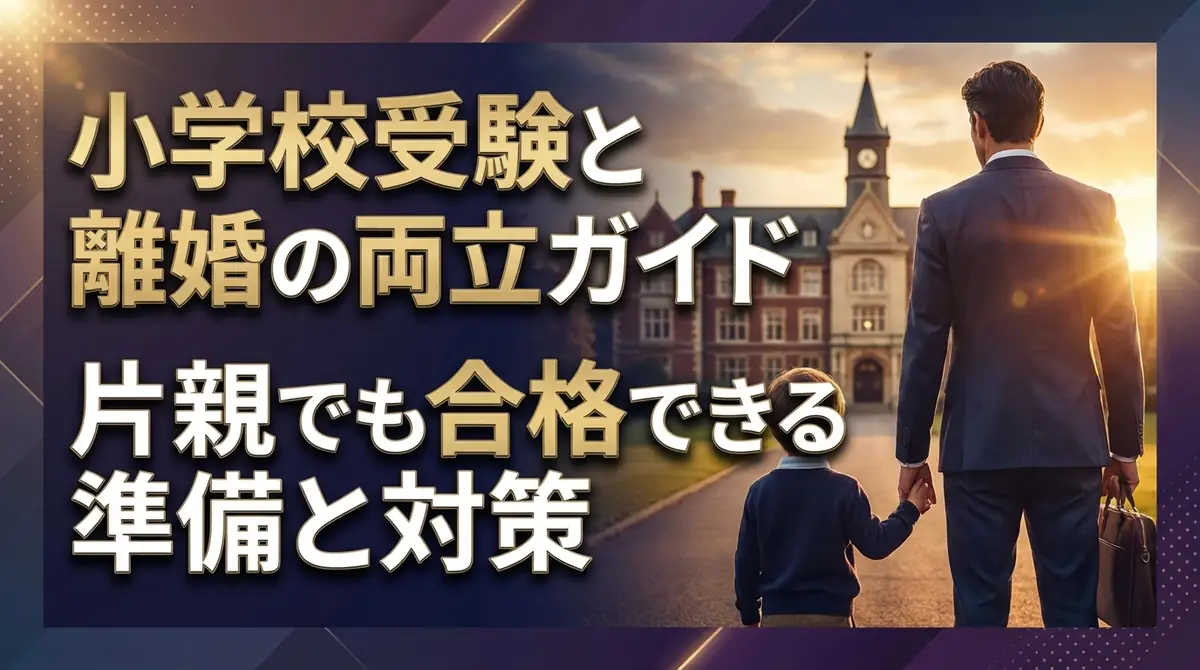 小学校受験と離婚の両立ガイド|片親でも合格できる準備と対策