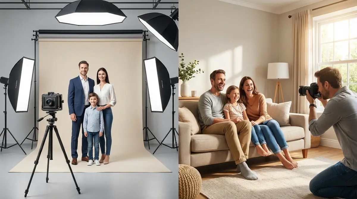 写真館撮影と自宅撮影どちらを選ぶべき?