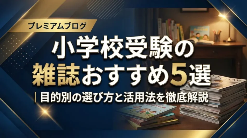 小学校受験の雑誌おすすめ5選｜目的別の選び方と活用法を徹底解説