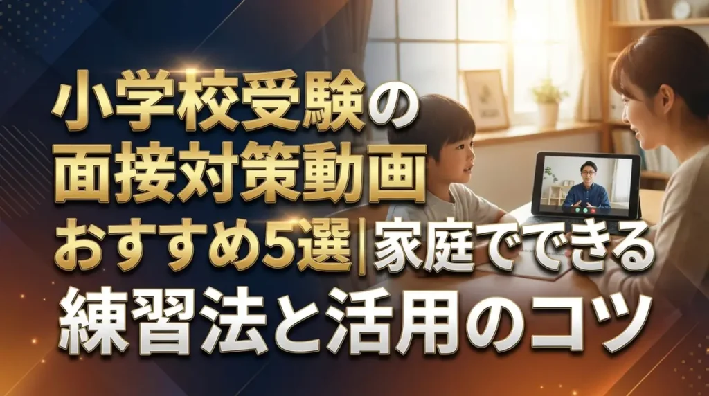 小学校受験の面接対策動画おすすめ5選｜家庭でできる練習法と活用のコツ