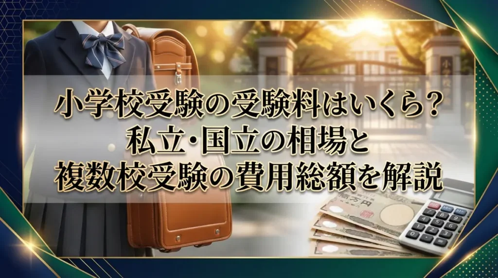 小学校受験の受験料はいくら？私立・国立の相場と複数校受験の費用総額を解説