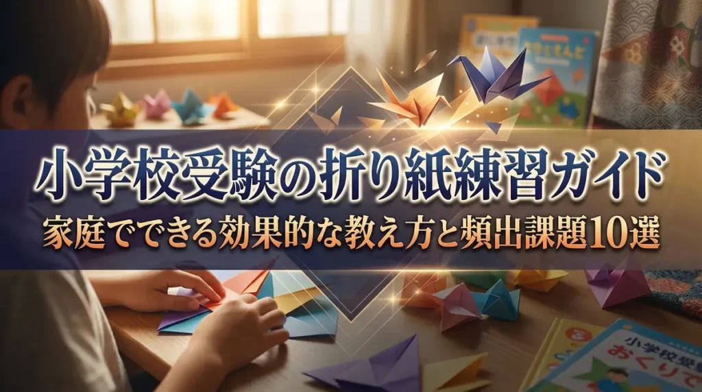 小学校受験の折り紙練習ガイド｜家庭でできる効果的な教え方と頻出課題10選