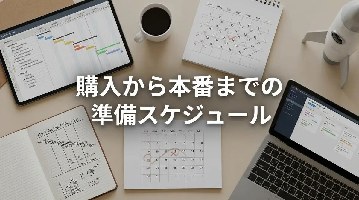 購入から本番までの準備スケジュール