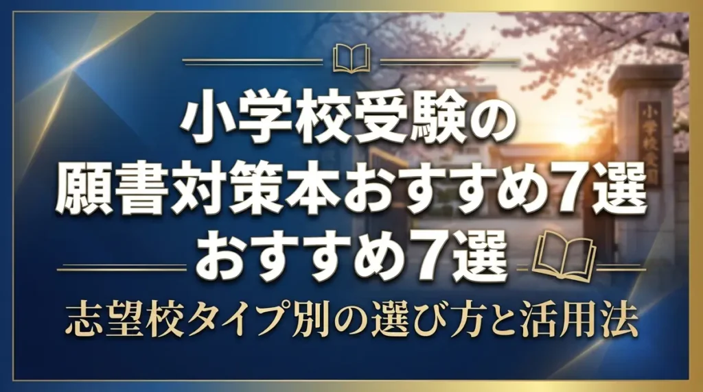 小学校受験の願書対策本おすすめ7選｜志望校タイプ別の選び方と活用法