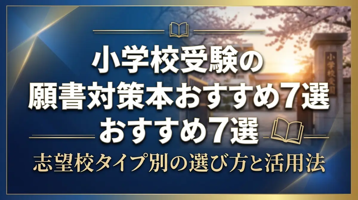 小学校受験の願書対策本おすすめ7選｜志望校タイプ別の選び方と活用法