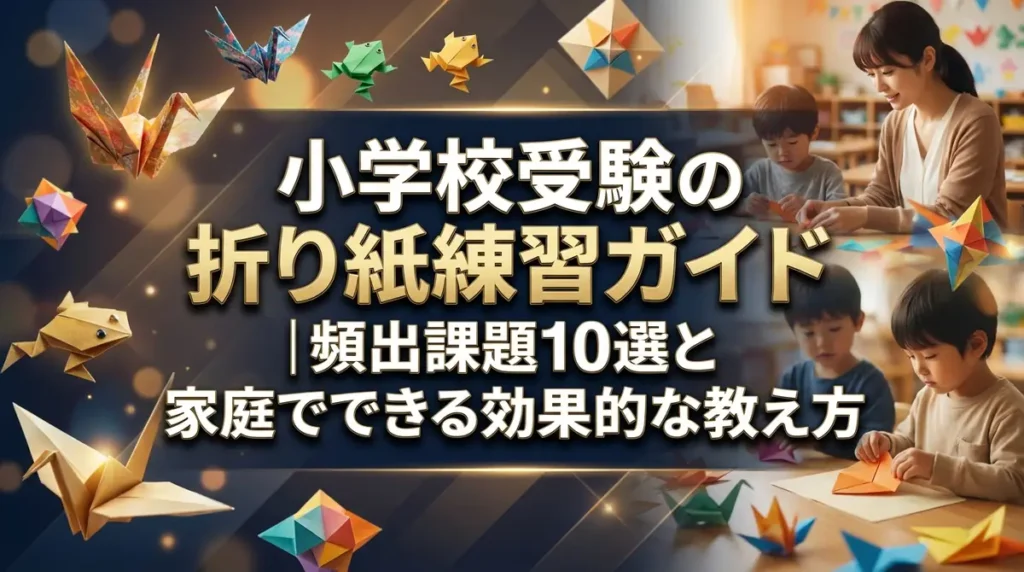 小学校受験の折り紙練習ガイド｜頻出課題10選と家庭でできる効果的な教え方