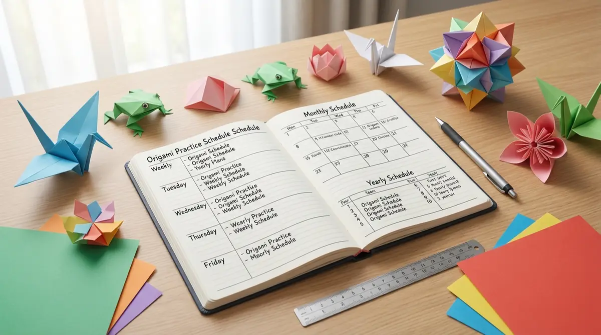 折り紙練習のスケジュール例【週間・月間・年間プラン】