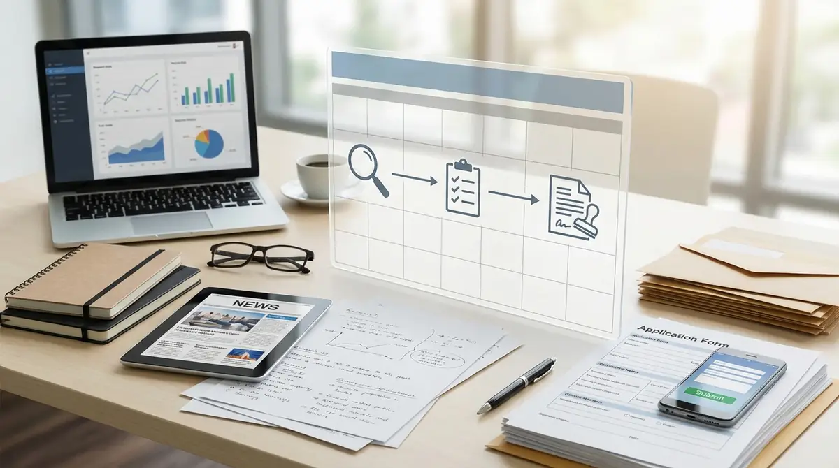 情報収集から出願までのスケジュール