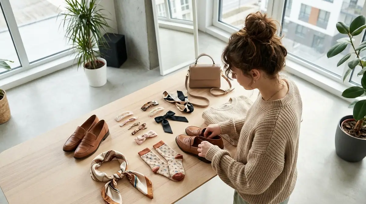 靴・靴下・髪型・小物—女の子のトータルコーディネート