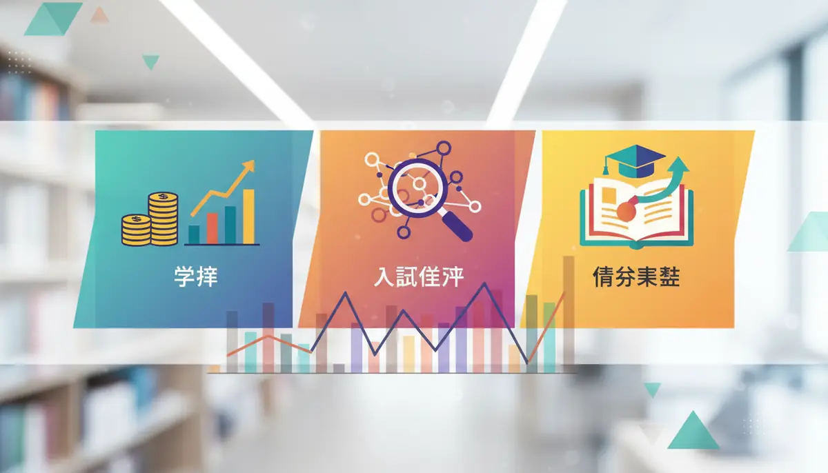 学費・入試倍率・進学実績の比較データ